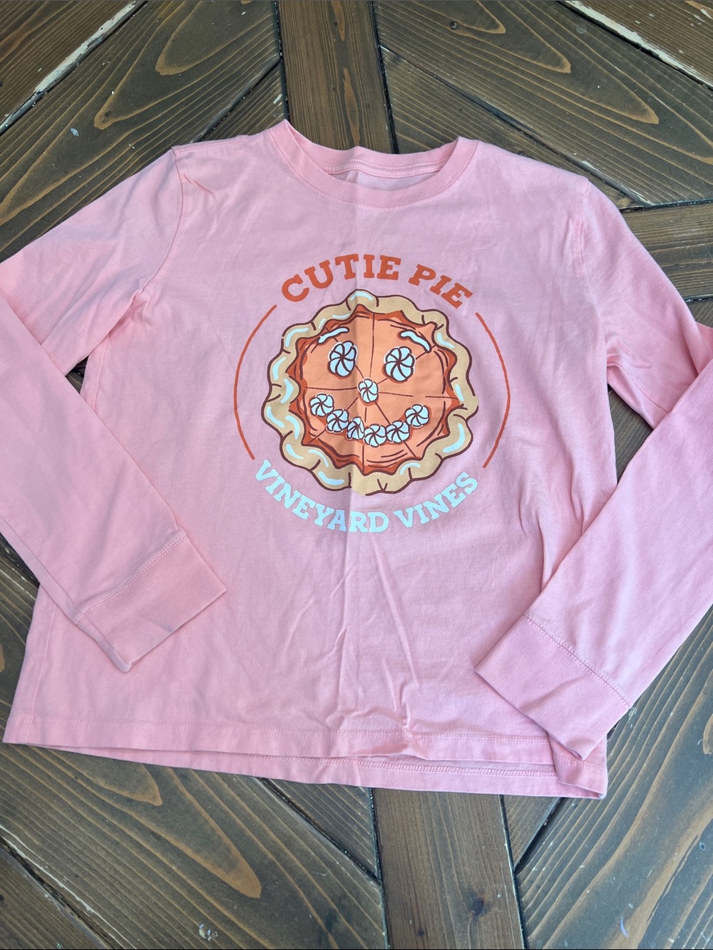 Vineyard Vines Pink "Cutie Pie" Long-Sleeve Tee